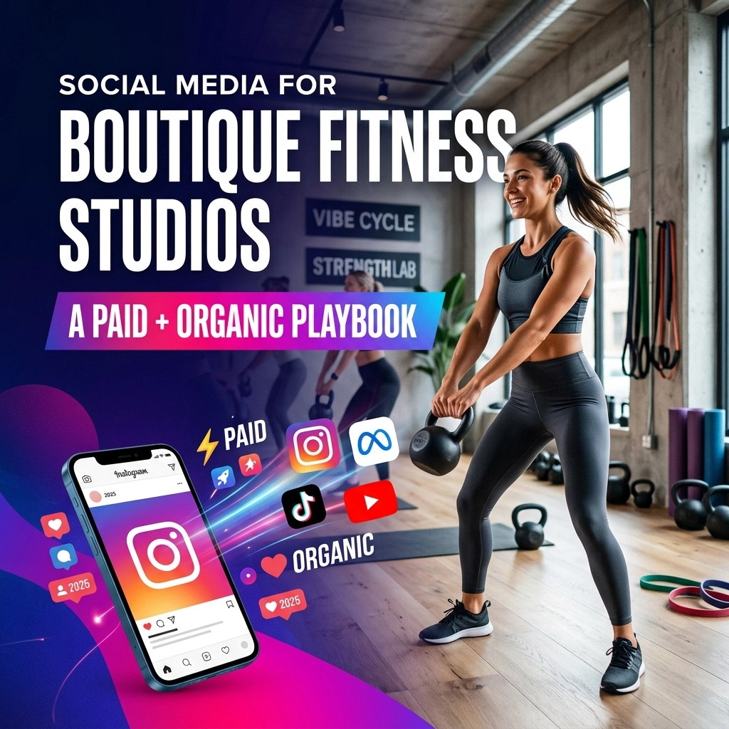 Social Media for Boutique Fitness Studios: A Paid + Organic Playbook