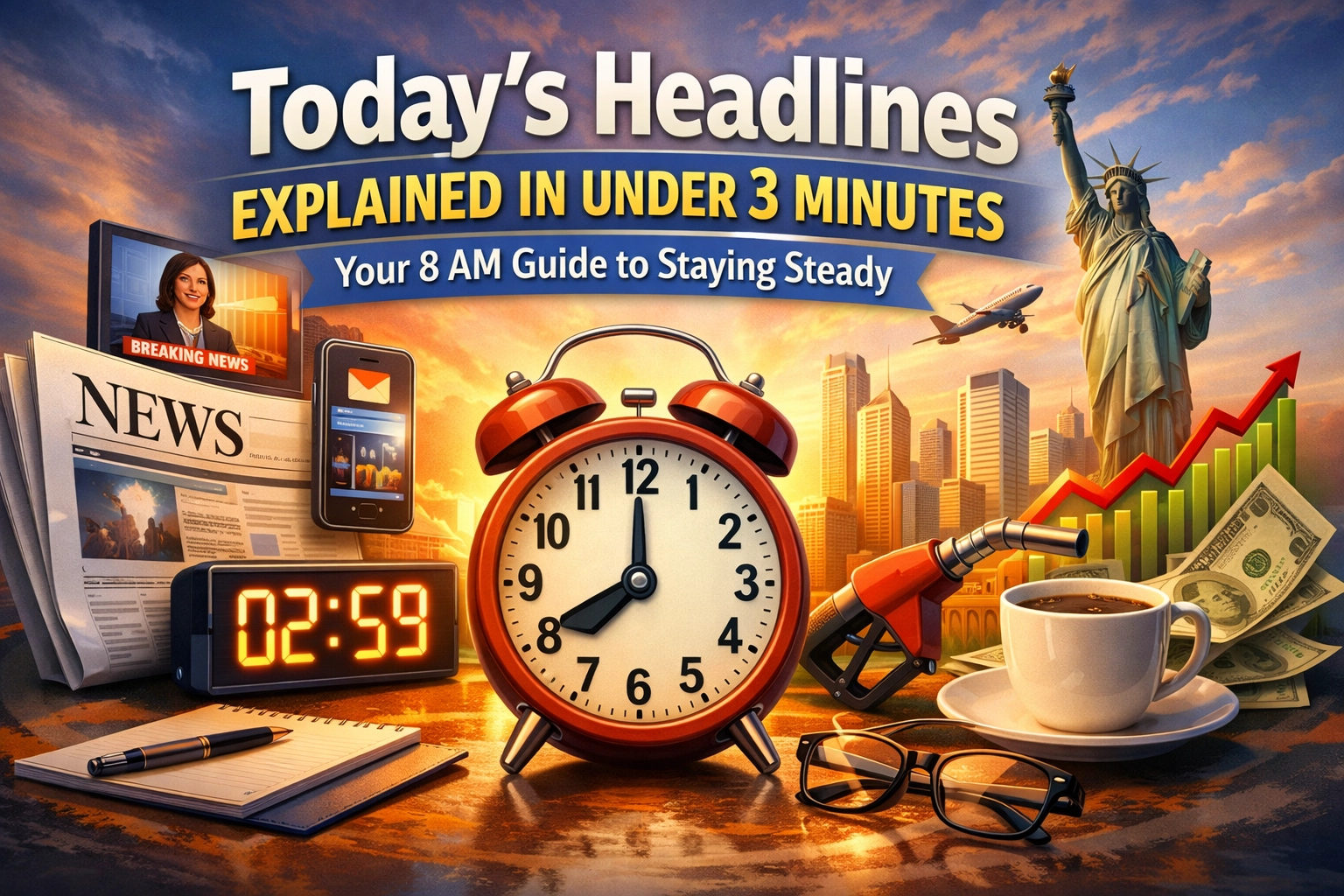 [HERO] Today’s Headlines Explained in Under 3 Minutes: Your 8 AM Guide to Staying Steady