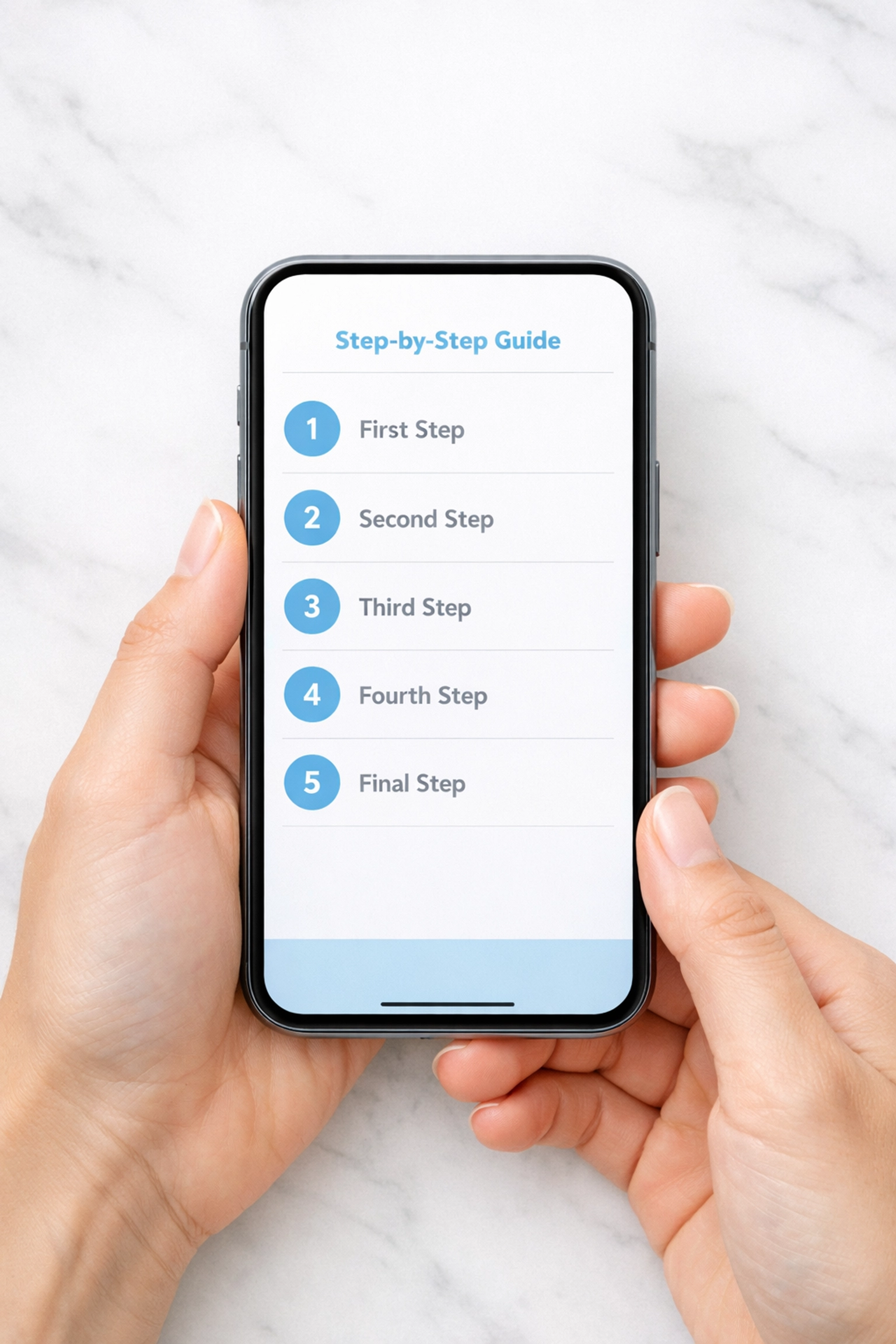 Mobile phone showing step-by-step process to report cleaning service issues within 24 hours