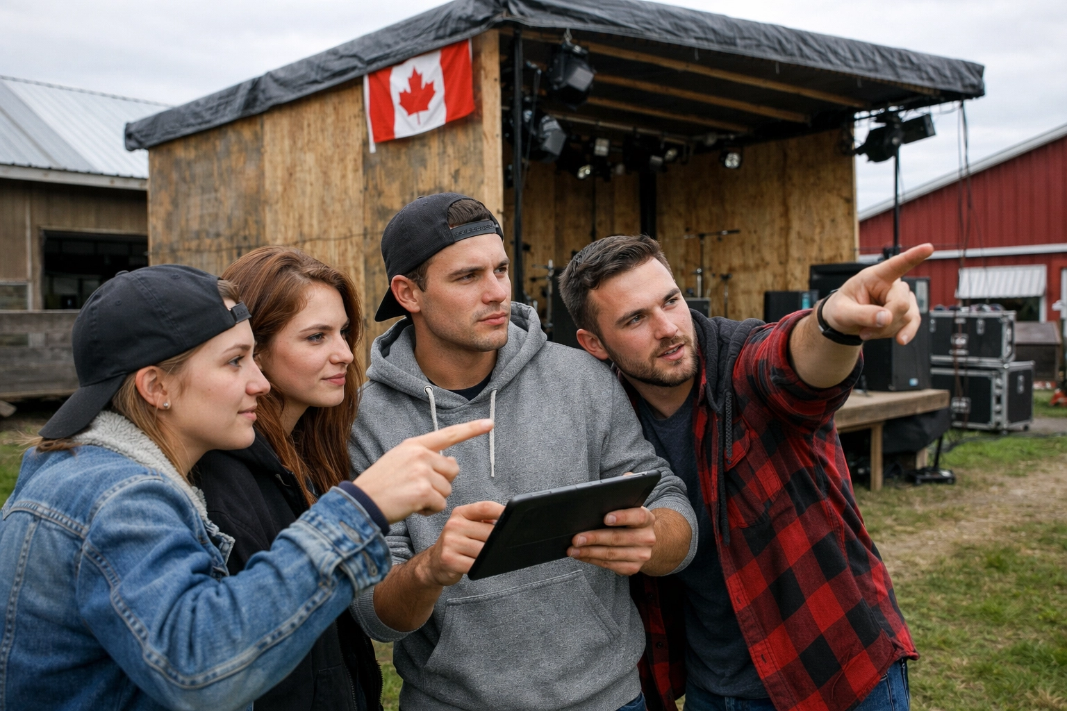 Junior board members planning a fair project on a tablet, demonstrating leadership and ownership.