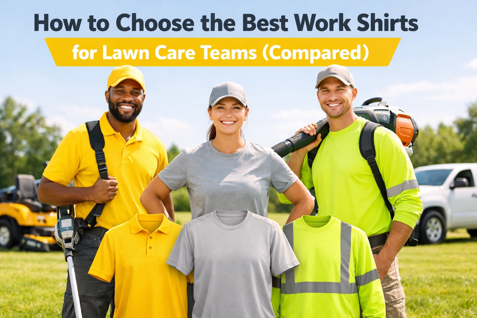 [HERO] How to Choose the Best Work Shirts for Lawn Care Teams (Compared)
