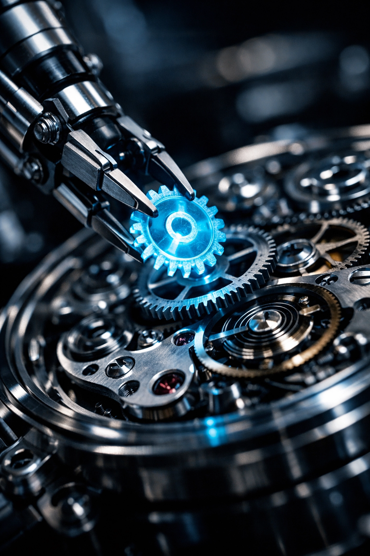 Industrial robotic arm symbolizing seamless B2B marketing automation and lead nurturing processes.