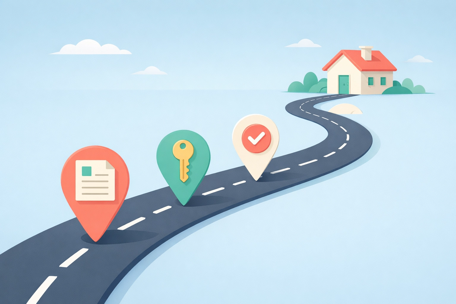 Camino hacia la casa propia mostrando los pasos del proceso de compra de vivienda