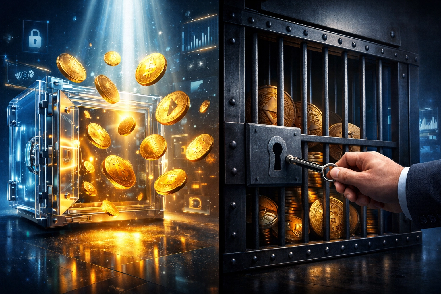 Self-custody vs custodial crypto wallets: Larecoin freedom compared to controlled funds