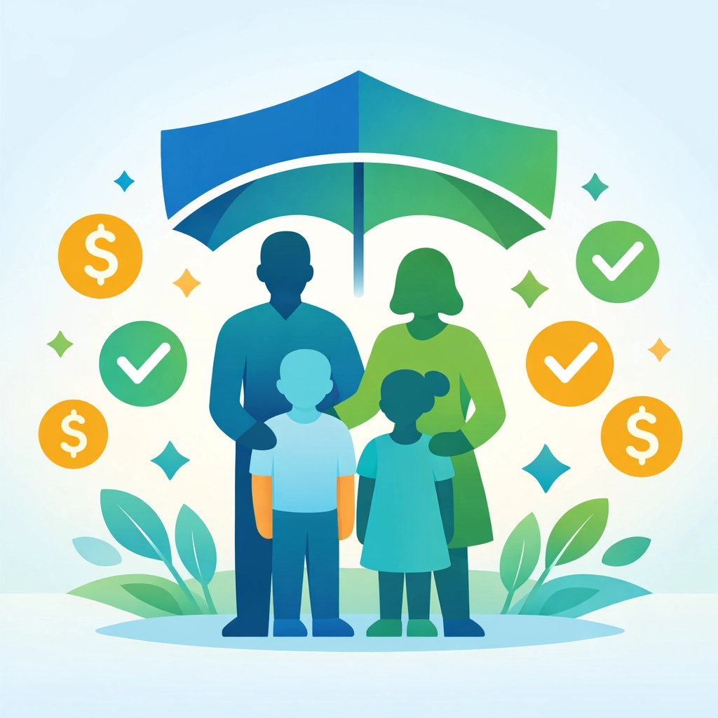 Family tax planning illustration with deductions and financial protection