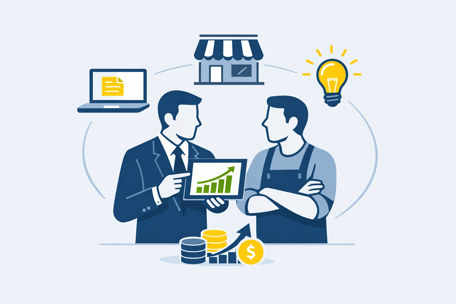 A concierge tax pro advising a small business owner on financial growth and 2026 tax preparation in New Haven.