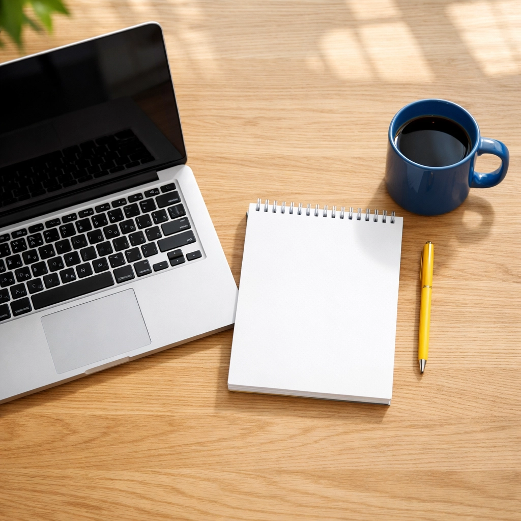 Clean, organized office desk illustrating the professional cleaning services and transparent standards of The Cleaning Ninjas.