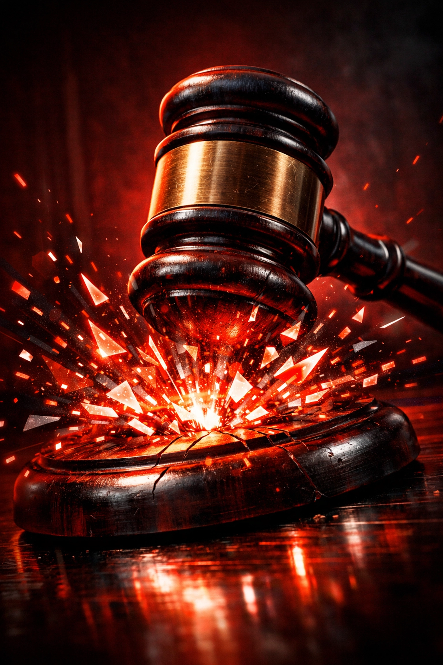 A judge's gavel striking a bench symbolizing a challenge to jurisdiction and the Secured Transactions Act.