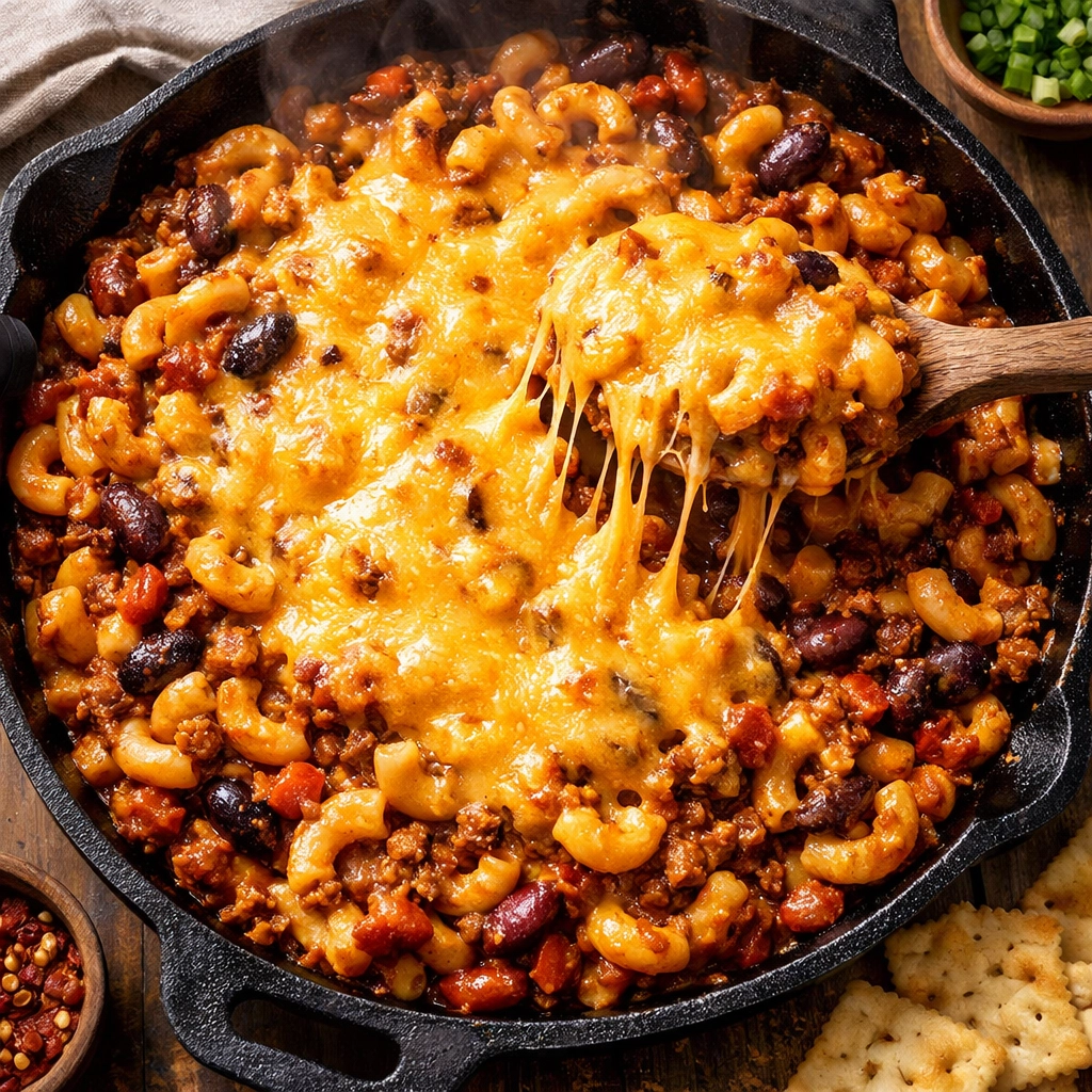 18 Best Ground Beef Recipes for Quick Suppers Hearty 5-ingredient chili mac skillet with ground beef and melted cheddar cheese.