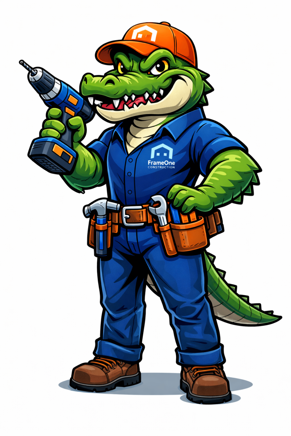 Al E. Gator in his FrameOne Construction Uniform