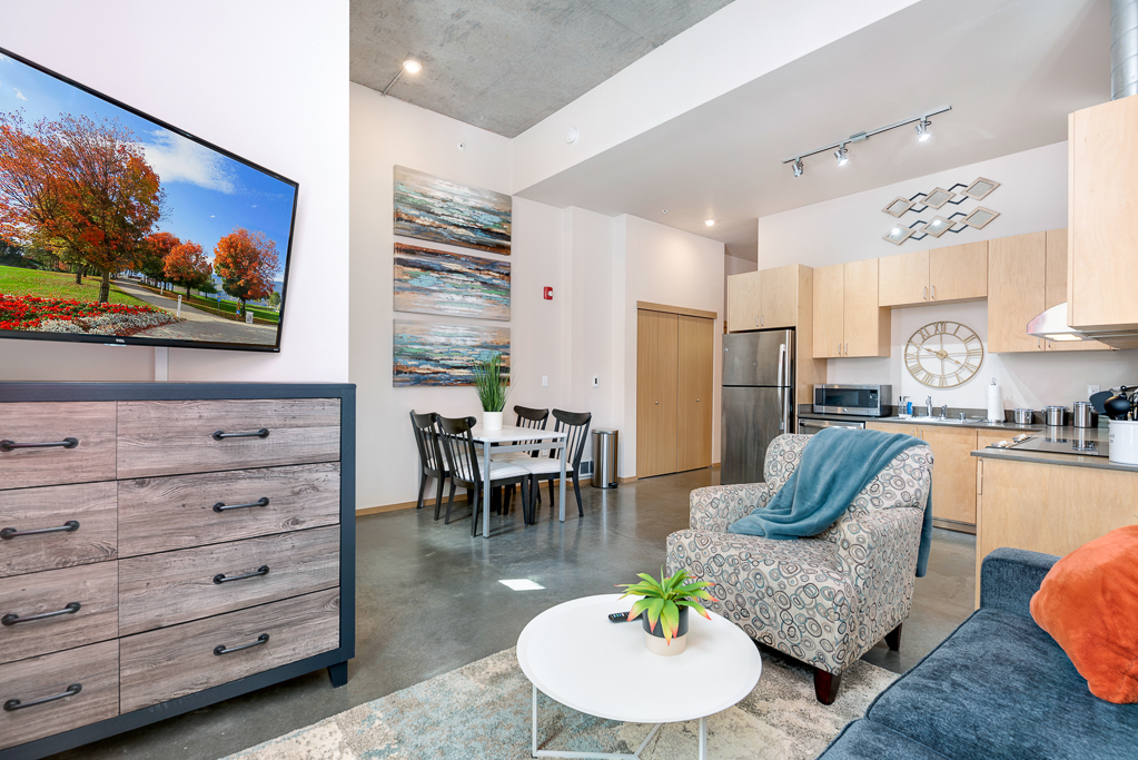 Bright Open-Concept Living Space