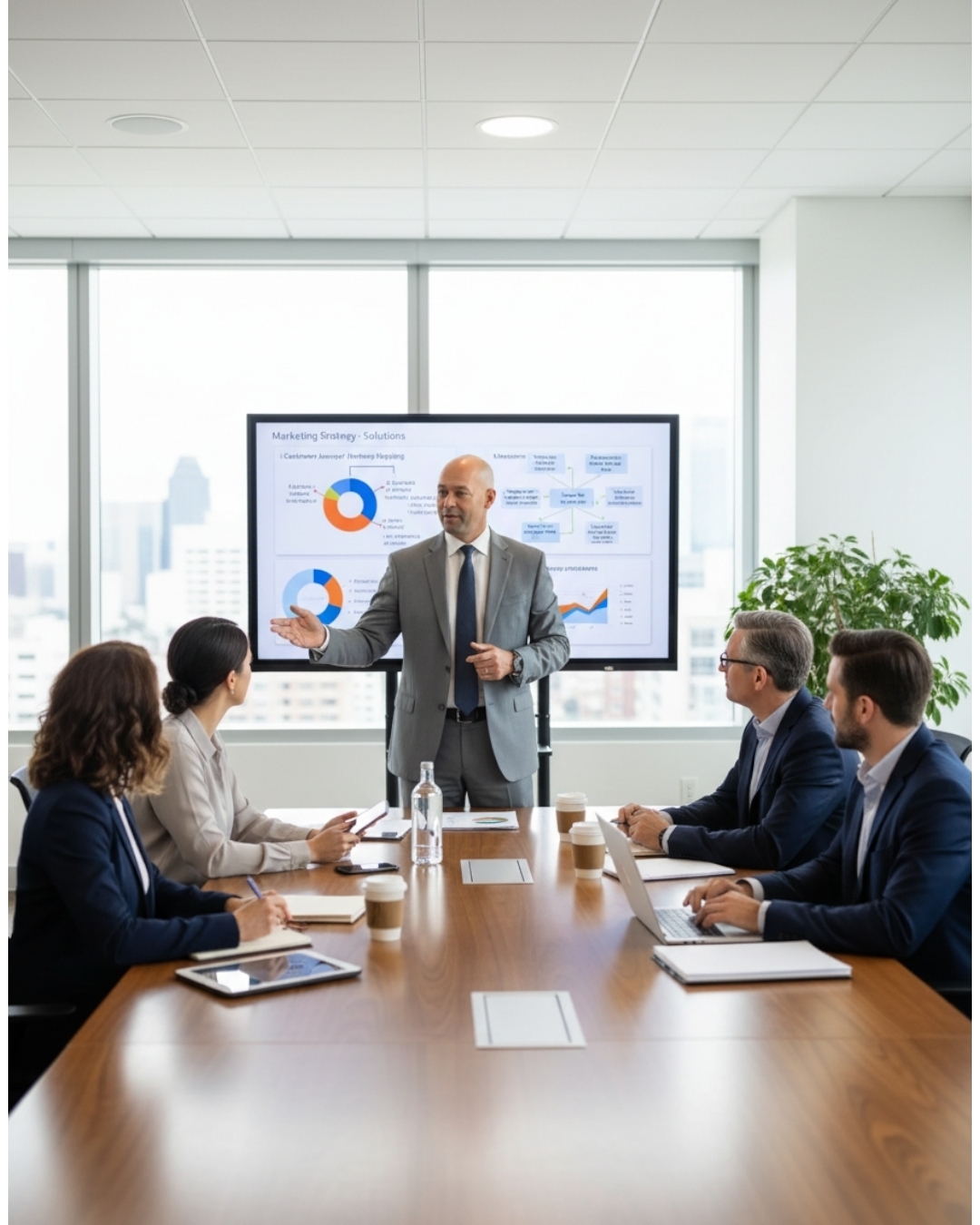 Senior Executive Presenting Data