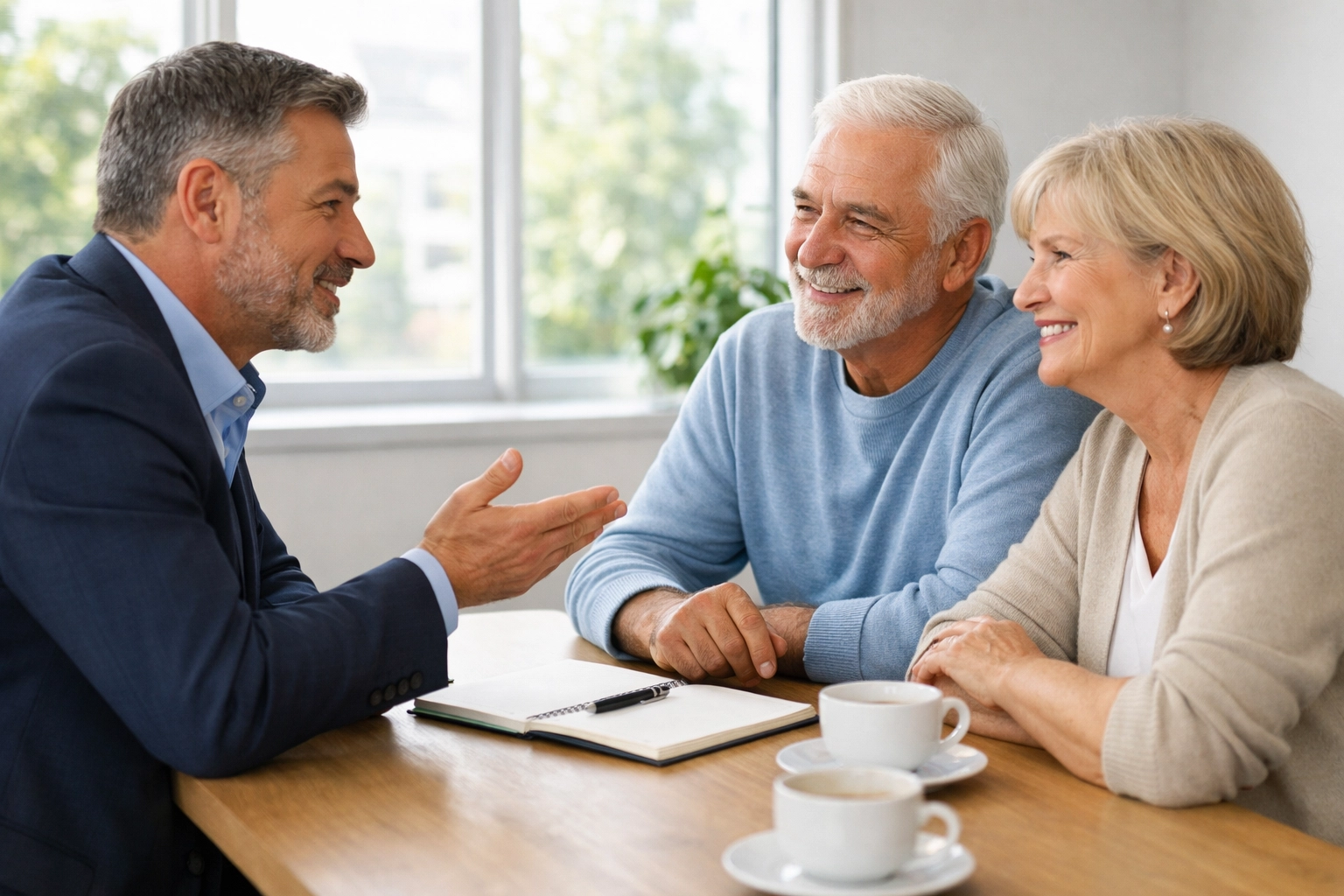 Retirement income planning consultation with couple seeking guaranteed income