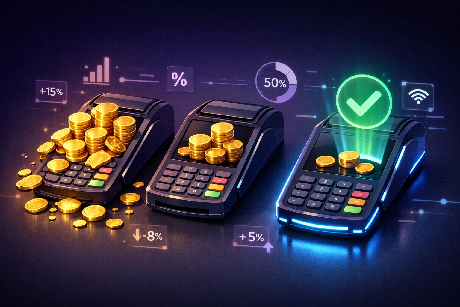 Crypto payment processor fee comparison showing NOWPayments and CoinPayments higher costs vs Larecoin savings