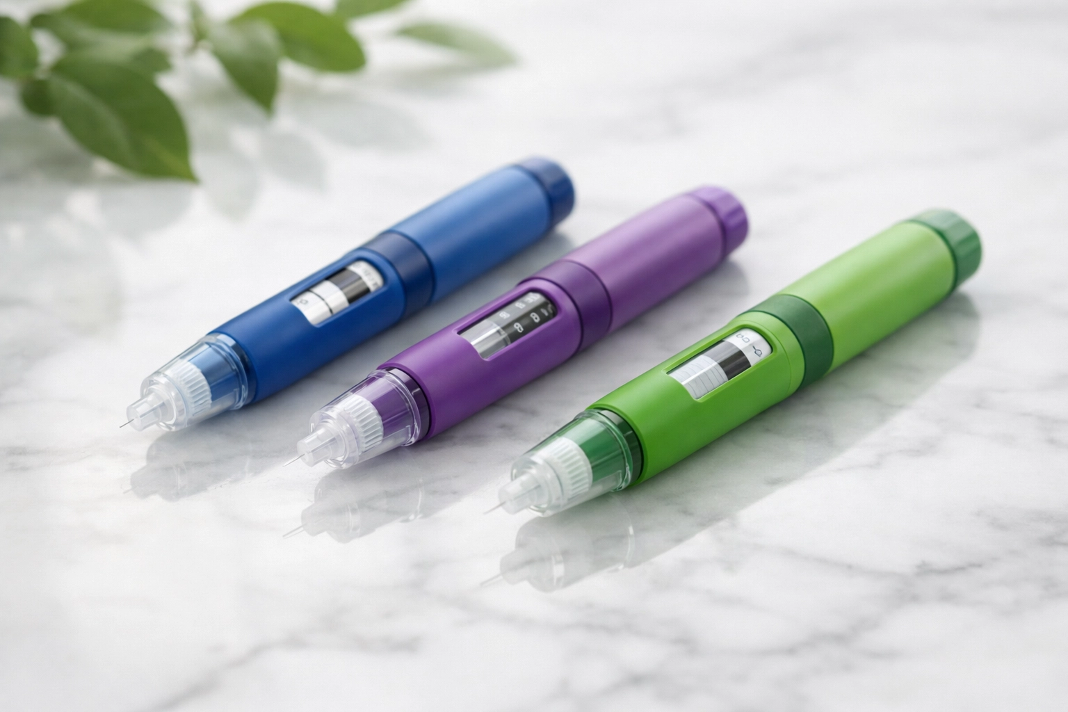 Three different GLP-1 injectable pens for weight loss medication alternatives to Wegovy