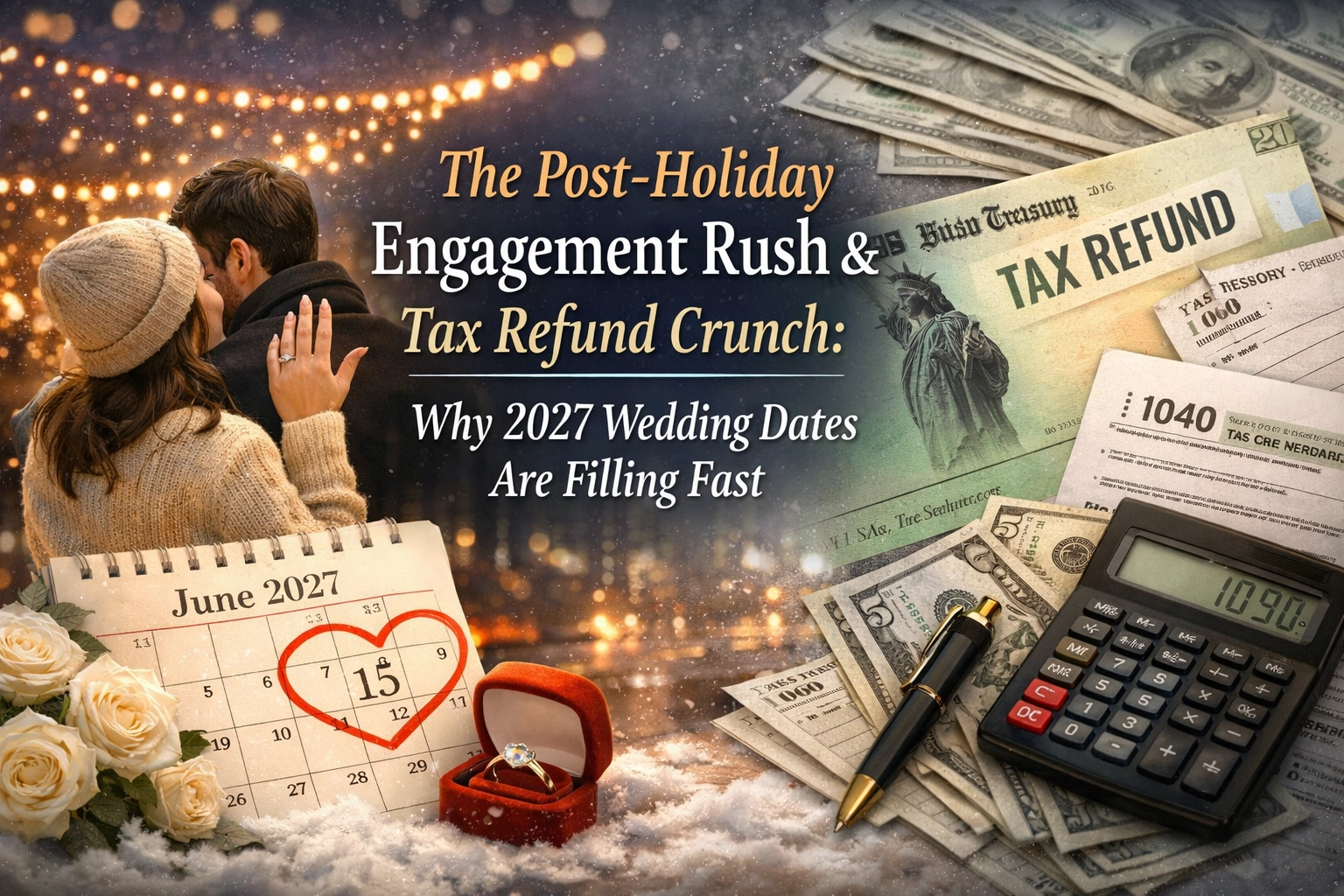 [HERO] The Post-Holiday Engagement Rush & Tax Refund Crunch: Why 2027 Wedding Dates Are Filling Fast