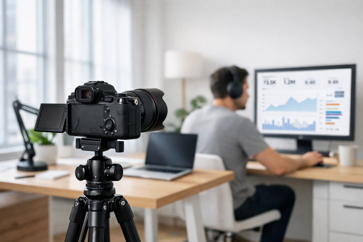 Professional studio equipment used in specialized marketing for content creators and video production.