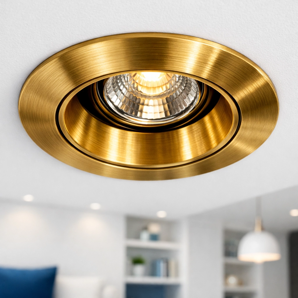 Dust-free light fixture highlighting the meticulous detail of high-end post-construction cleaning services.