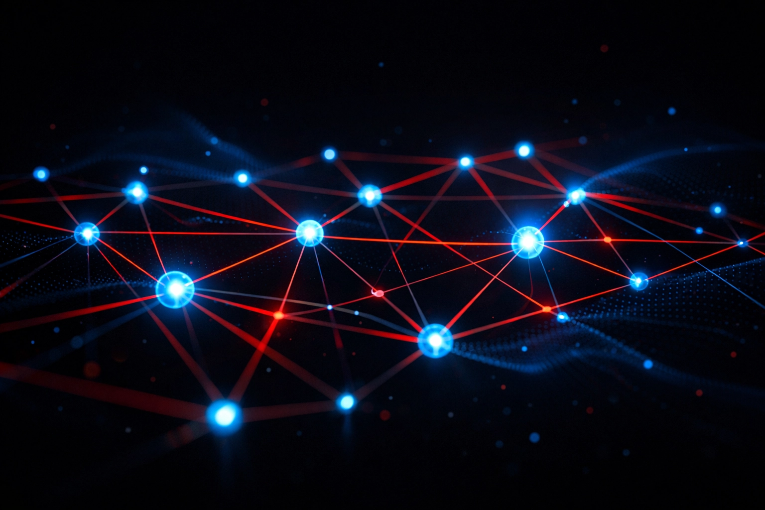 Interconnected blockchain partnership network showing tokenization ecosystem collaboration