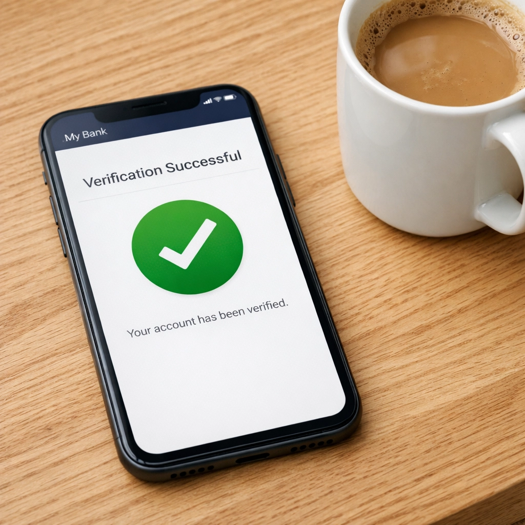 Digital bank verification on a smartphone for an interac e-transfer loan deposit.