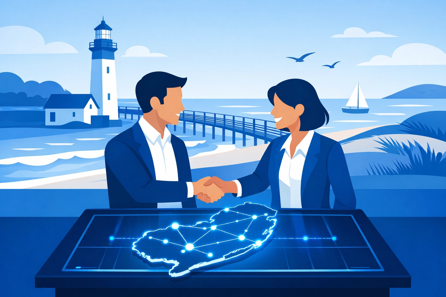 Strategic partnership with a digital marketing agency in Monmouth County for local SEO success.