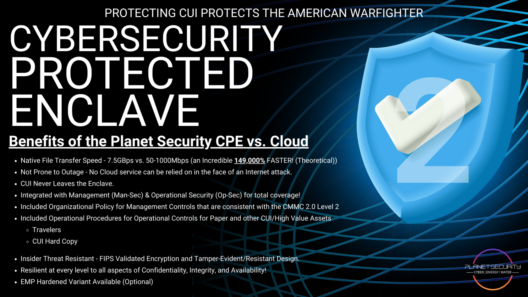 Cybersecurity Protected Enclave (CMMC 2.0 Level 2) Graphic