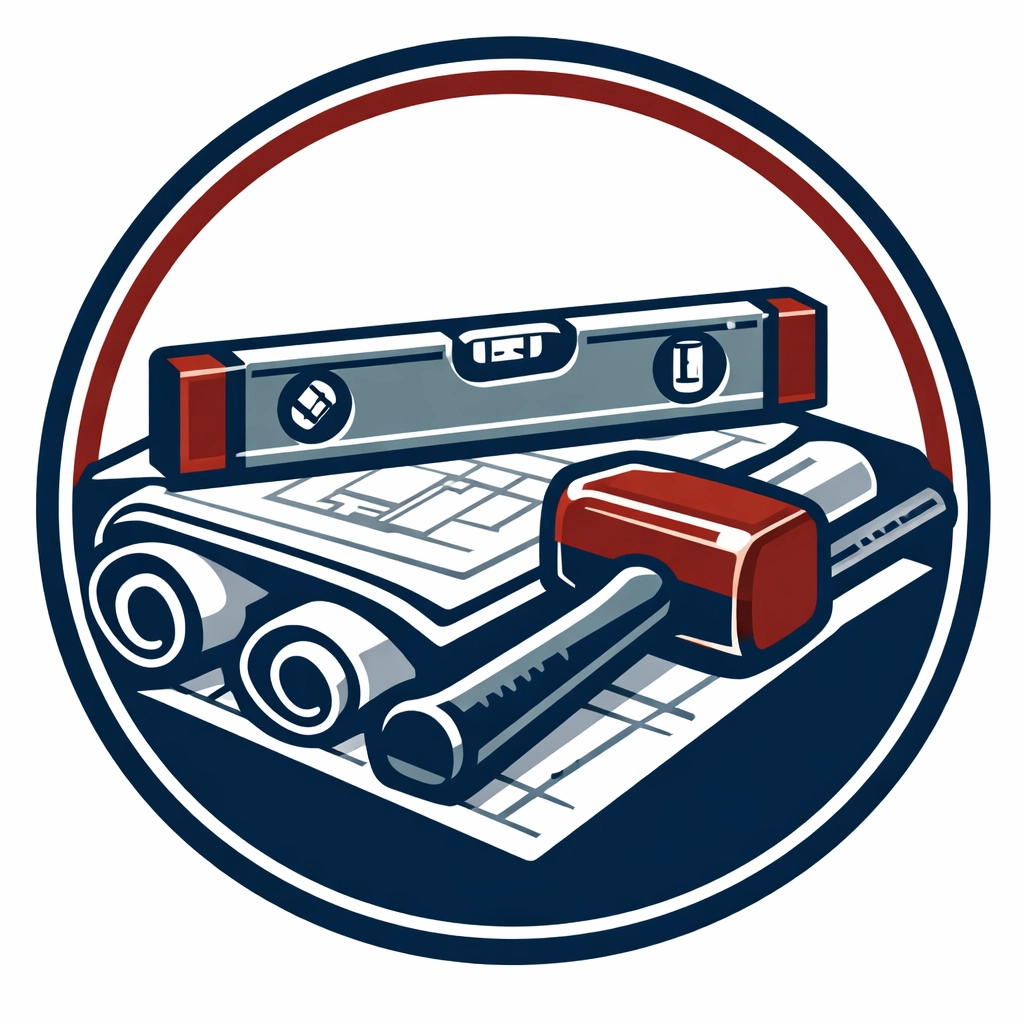 Professional handyman tools and blueprints representing quality home repairs and building code compliance.