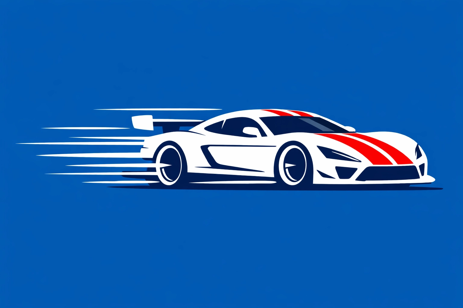 Fast racing car illustration representing the speed of an AI chatbot for lead generation.