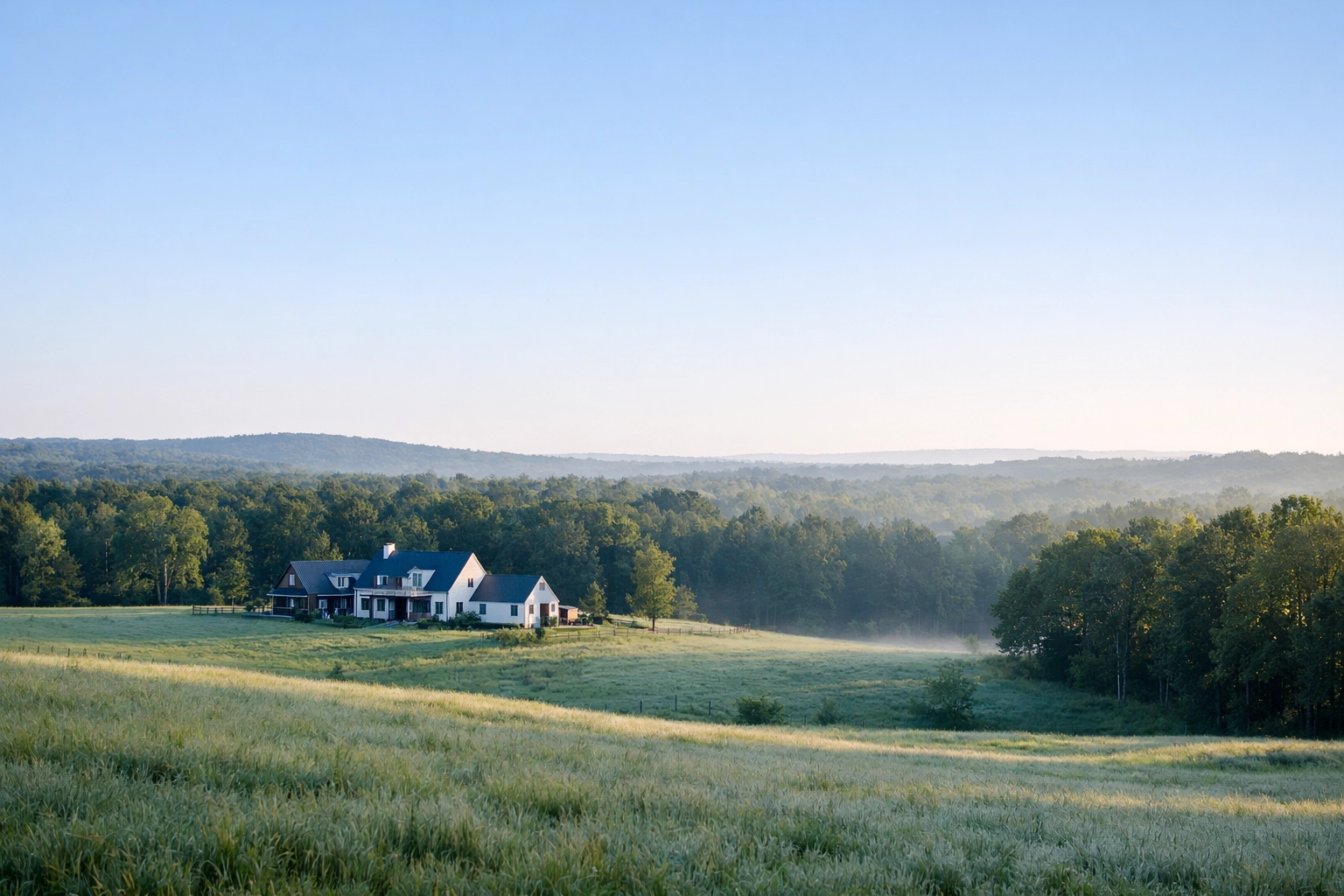 Rural farmhouse in Chatham County, NC, illustrating the need for reliable internet for remote areas.