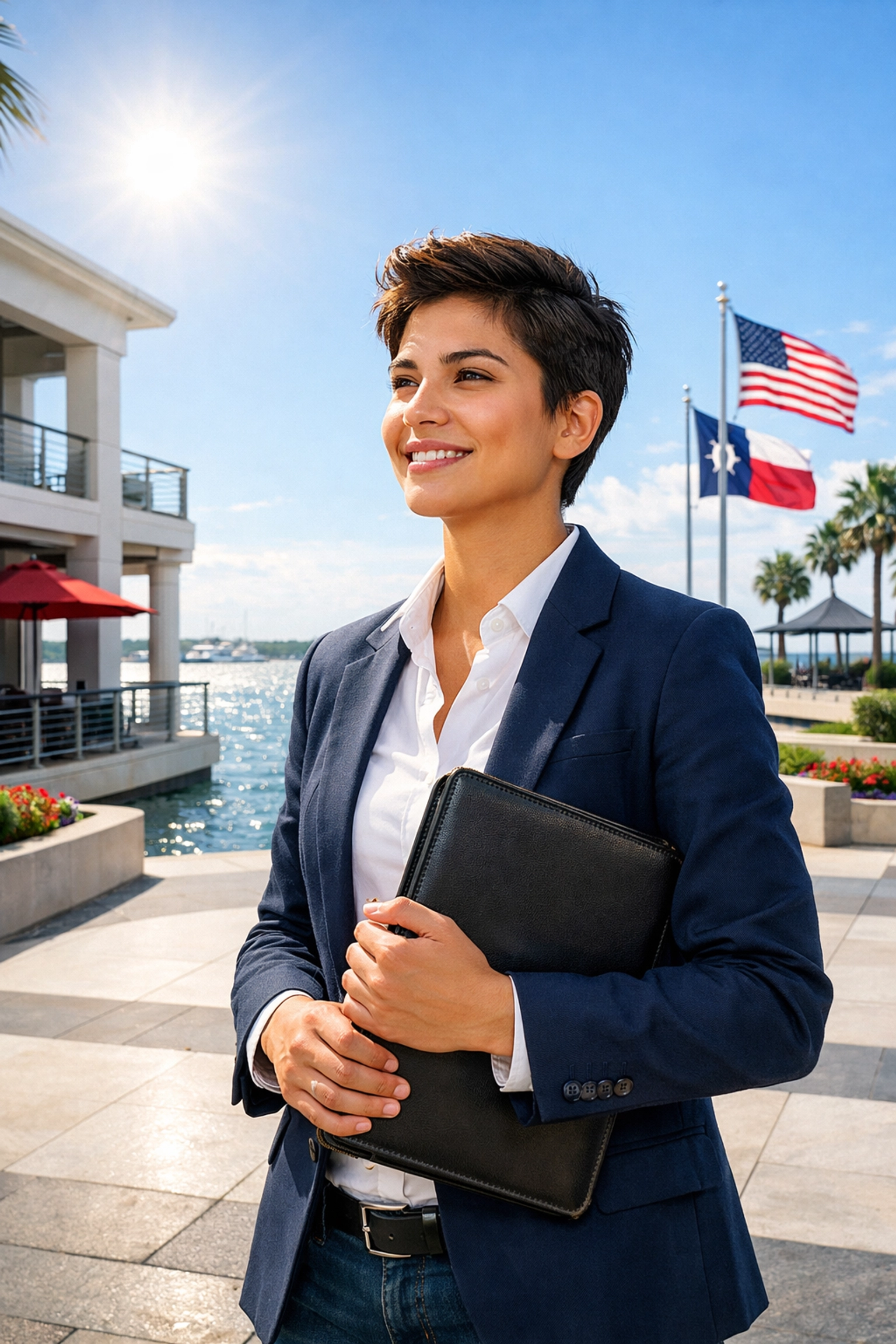 Confident young adult in Clear Lake planning for homeownership with a strong credit foundation.