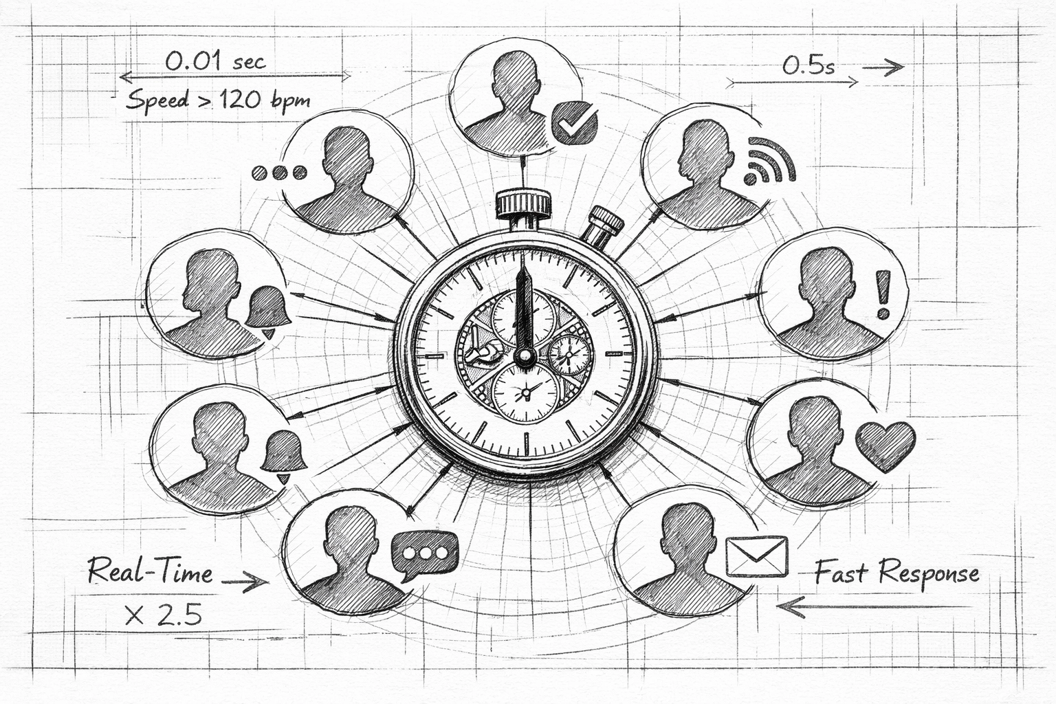 Real-time B2B lead generation monitoring showing prospect engagement signals and response speed