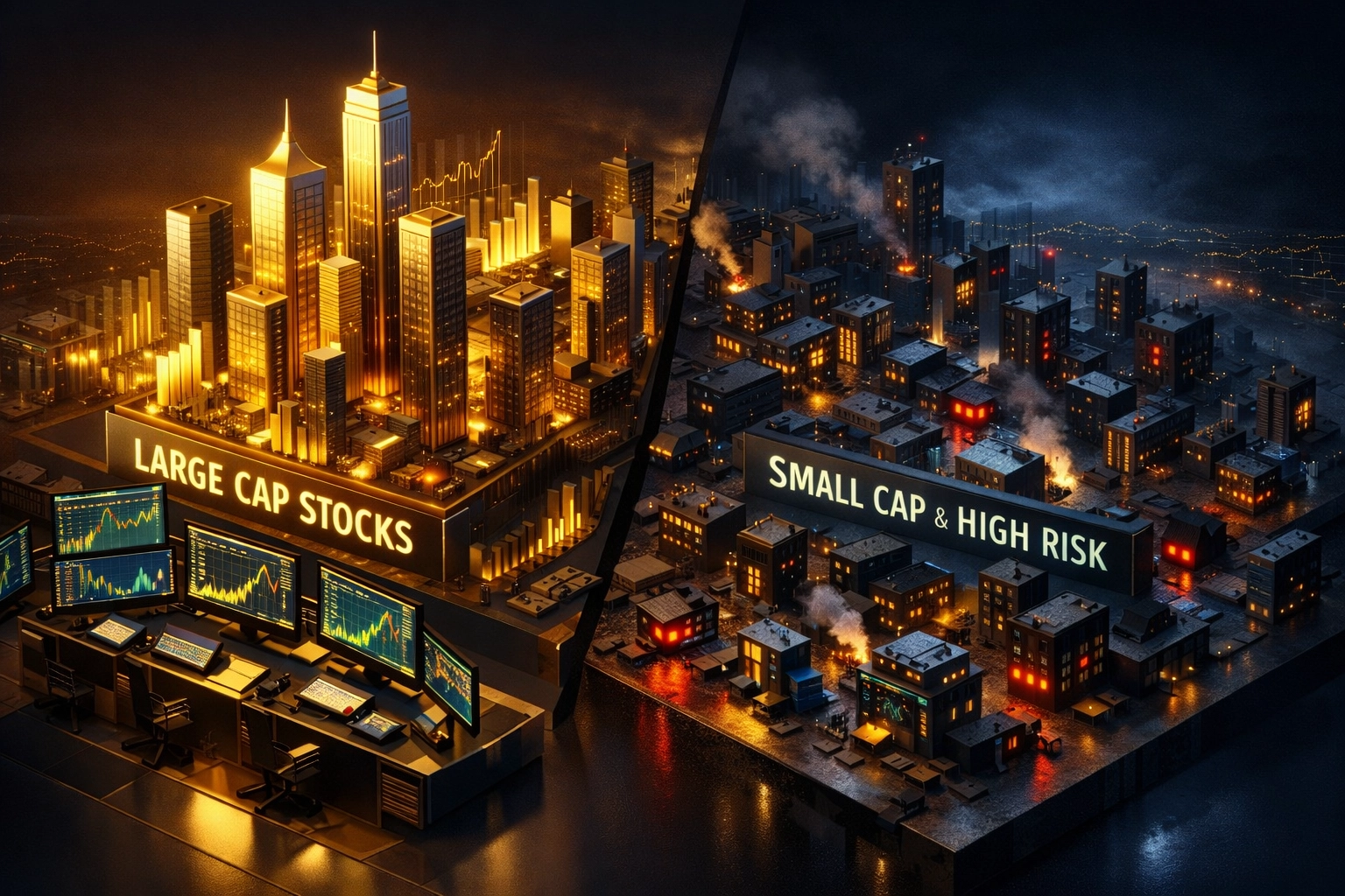Market dispersion showing large-cap stocks vs small-cap opportunities in long short equity strategy