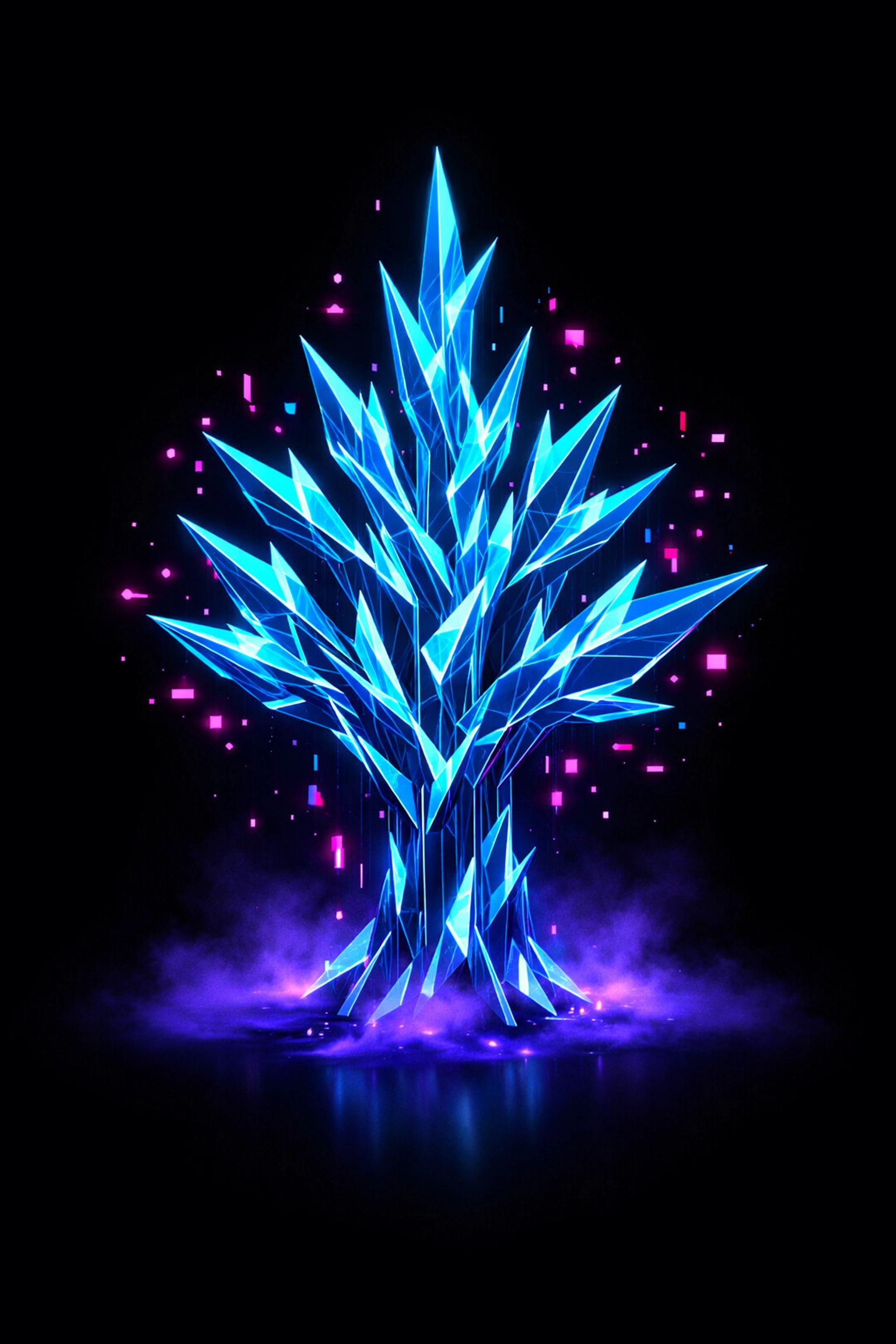 Abstract digital tree symbolizing long-term organic growth from strategic local SEO and digital marketing.