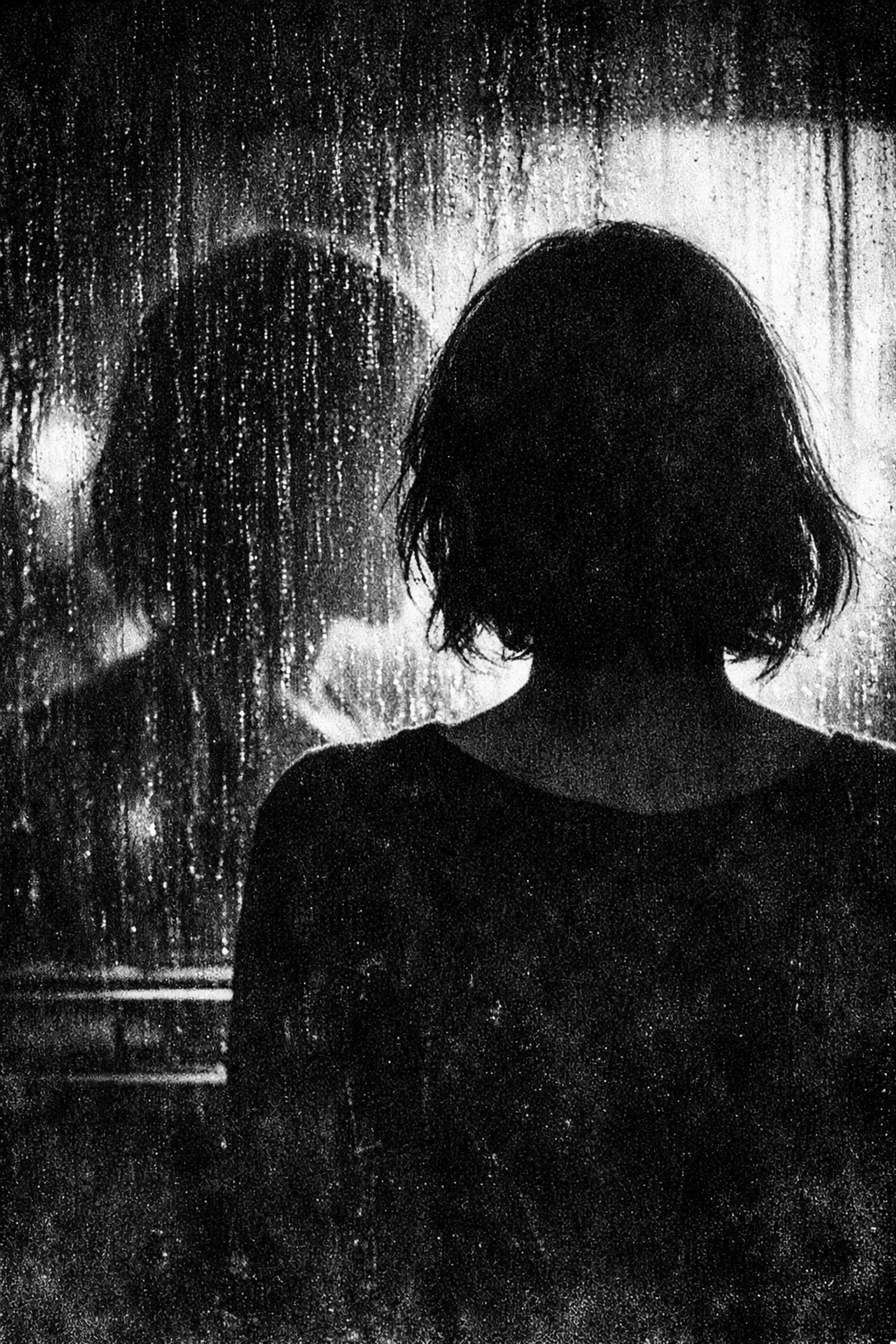 Silhouette of woman reflecting through window symbolizing trauma memoir introspection and processing