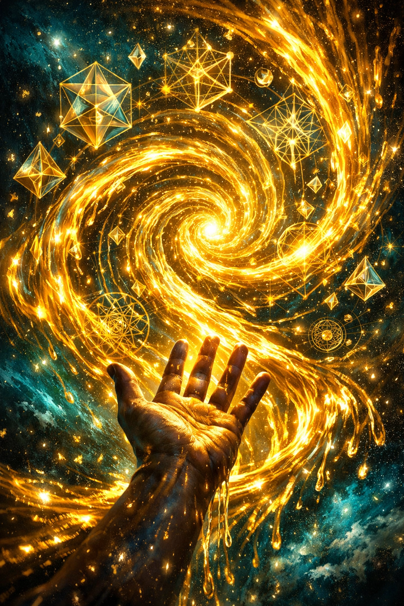 Abstract art representing a money mindset and flow states for financial success.