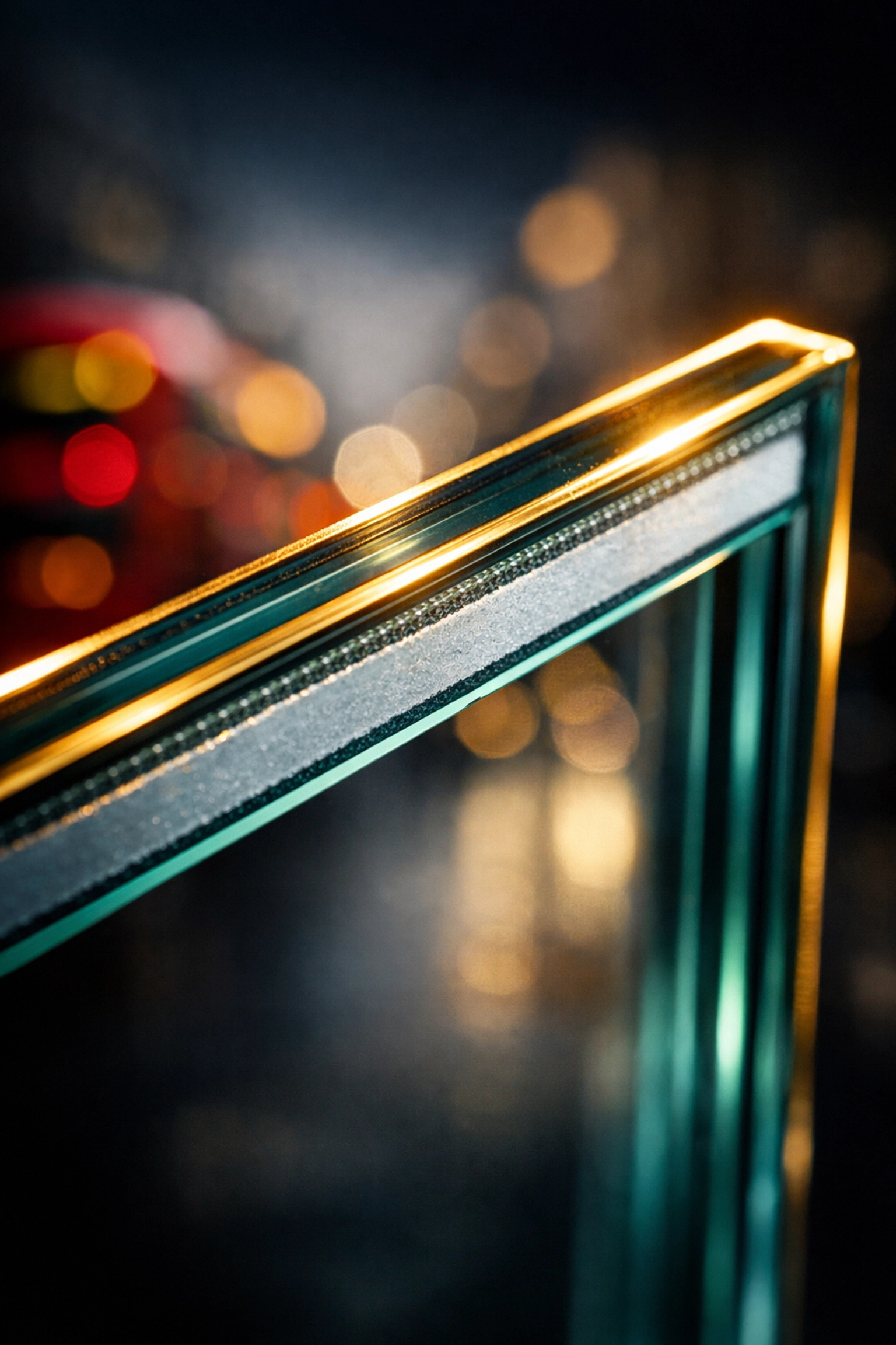 10.8mm acoustic laminate glass with sound-dampening layers for maximum traffic noise reduction