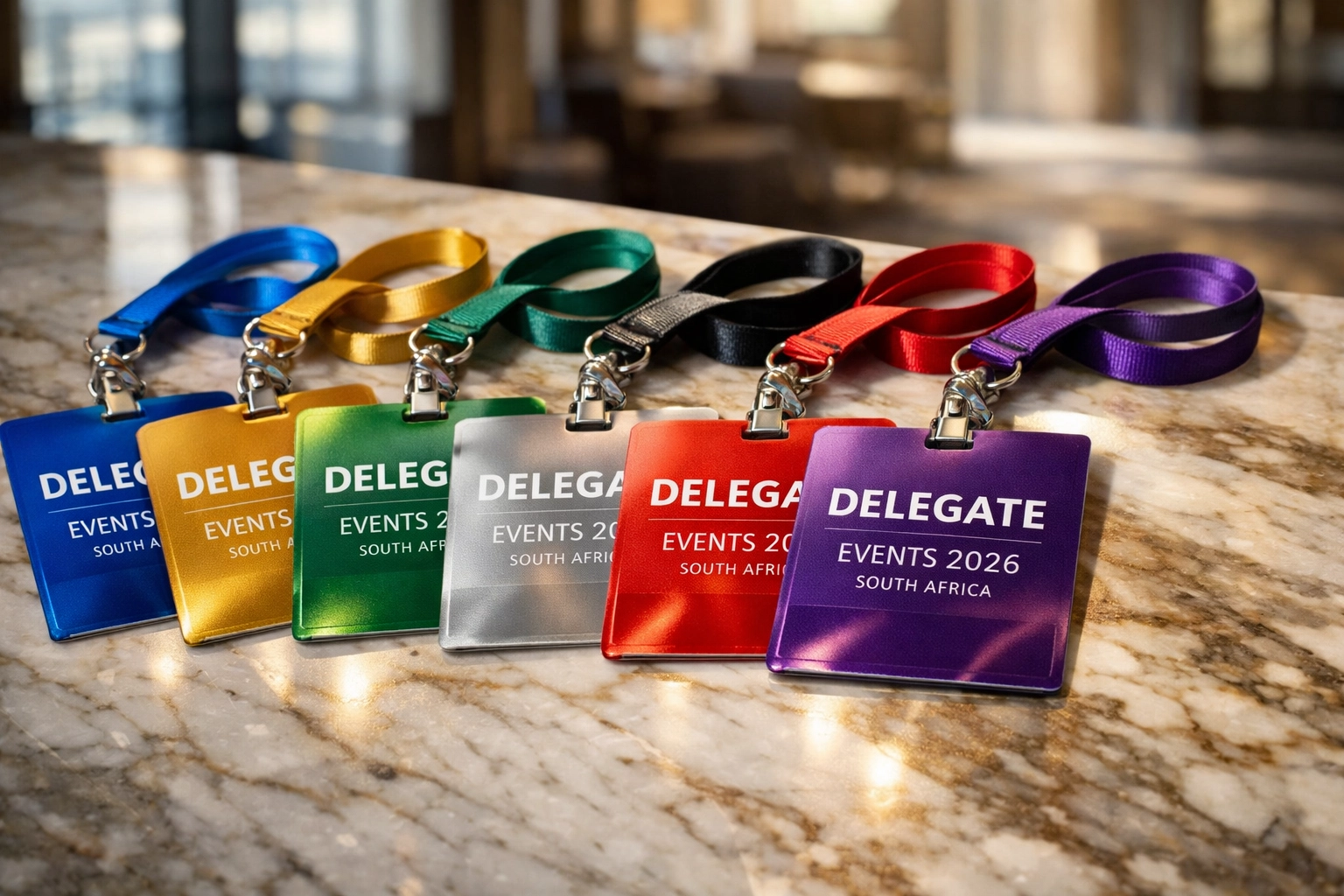 Color-coded delegate badges for faster matchmaking at events 2026 South Africa