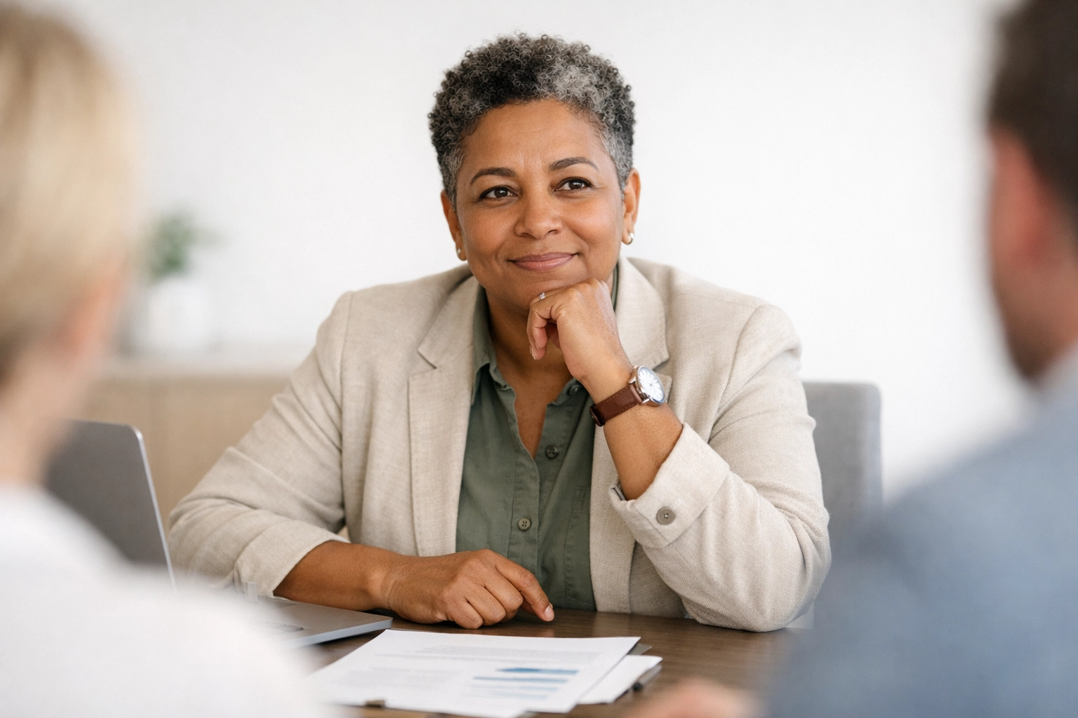 Small business owner in tax consultation meeting with advisor