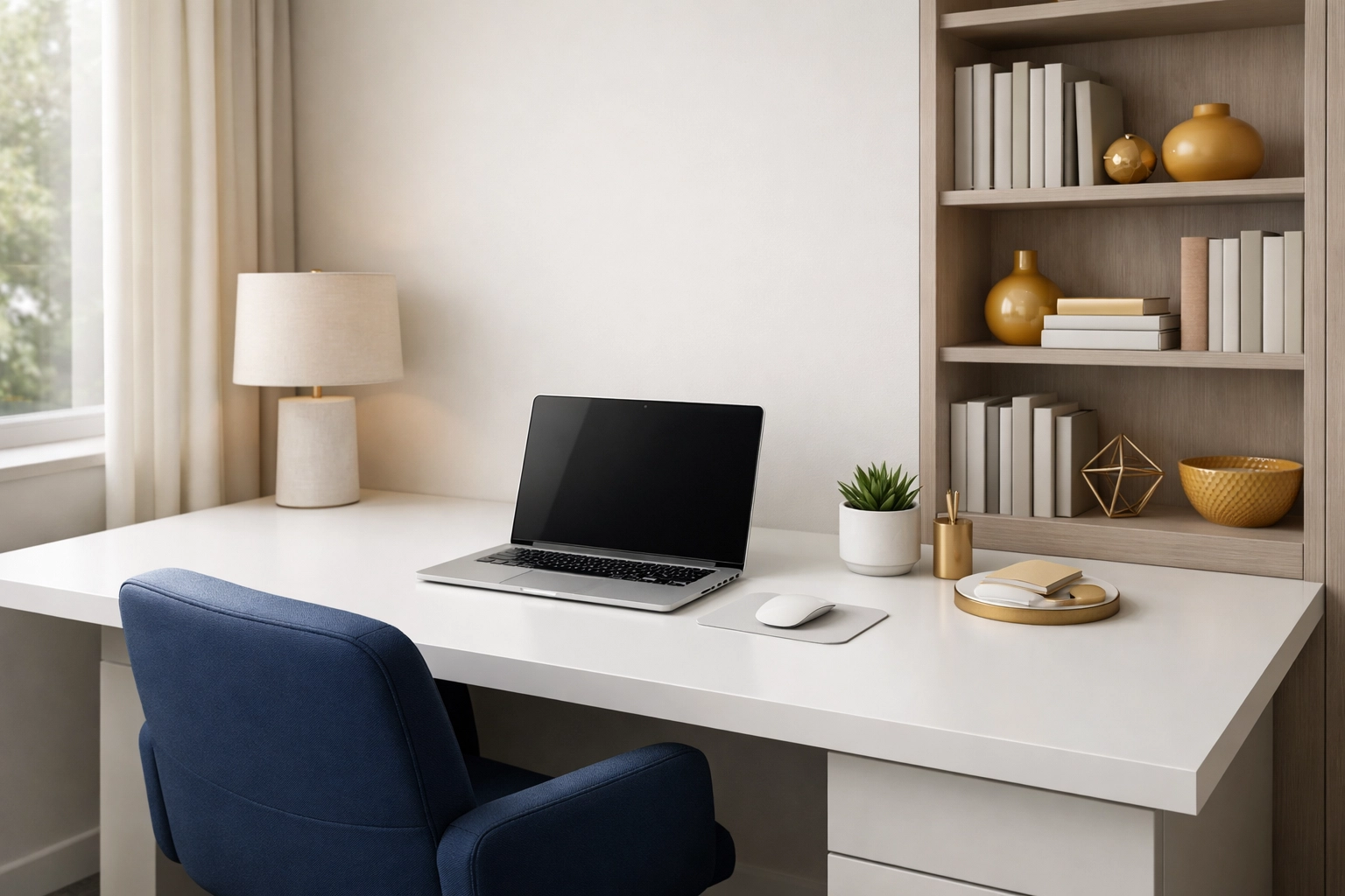A tidy and dust-free home office in Acton promoting productivity and a stress-free environment.