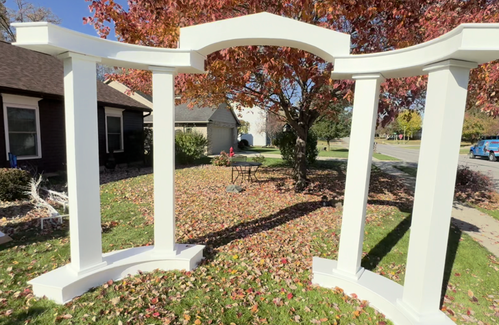Freestanding White Wedding Arch