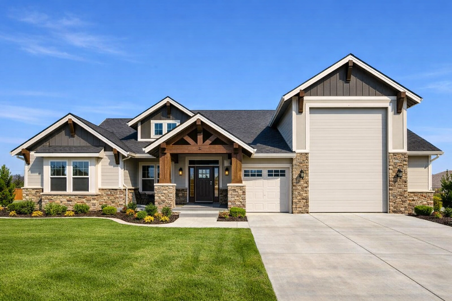 Custom home in Dry Creek Ranch Boise with attached RV garage bay Custom home in Dry Creek Ranch Boise with attached RV garage bay