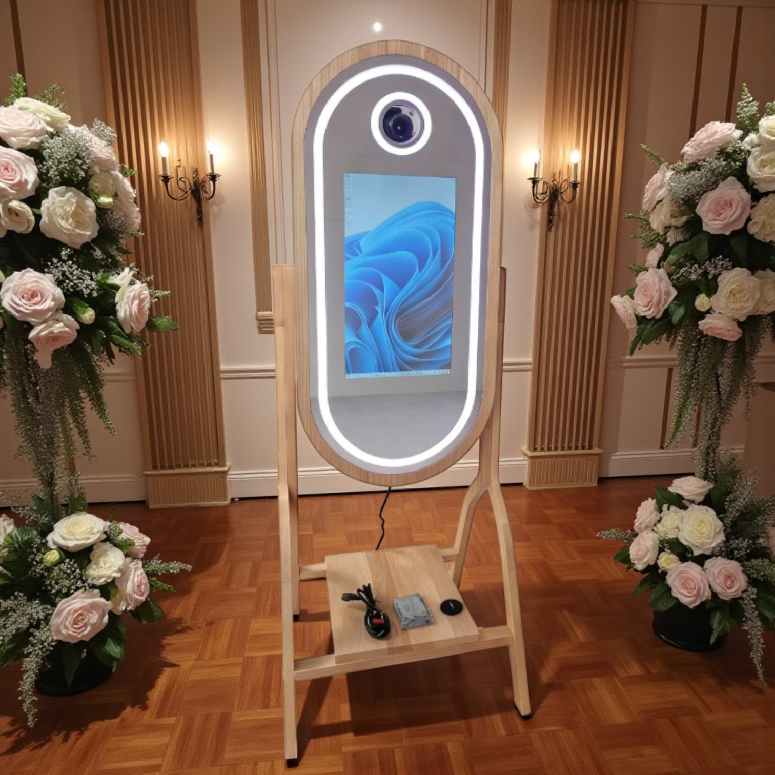 Modern Oval Mirror Photo Booth
