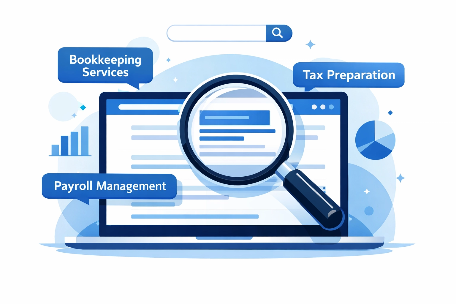 Keyword research for SEO showing search terms and phrases on laptop screen