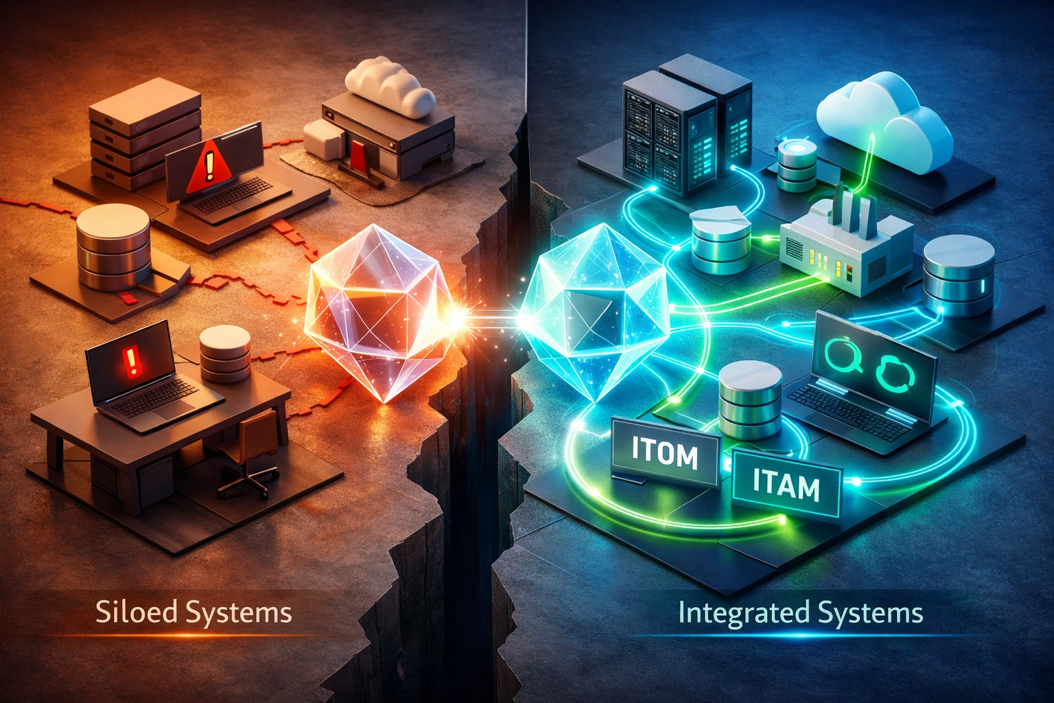 ServiceNow ITOM and ITAM integration transformation from siloed operations to unified system