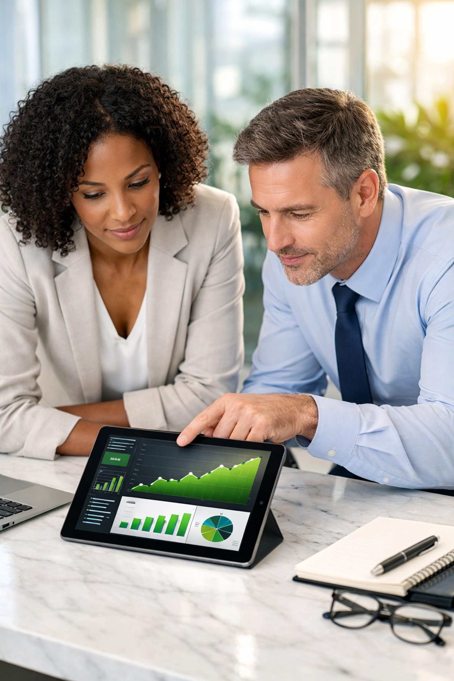 Professionals using an ITAM dashboard to optimize asset costs and improve ServiceNow ROI.