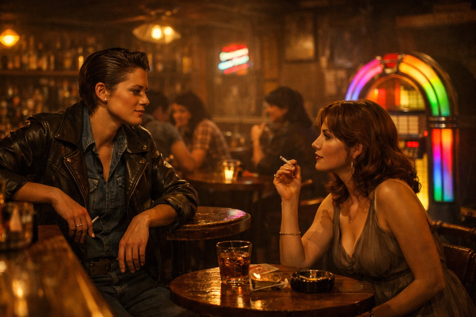 1970s working-class lesbian bar scene depicting butch and femme culture from Stone Butch Blues era