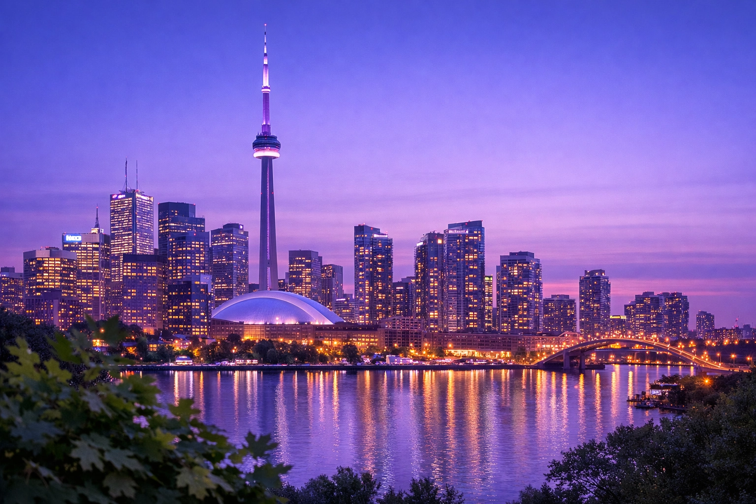 Modern Canadian city skyline highlighting professional emergency loan services available nationwide.