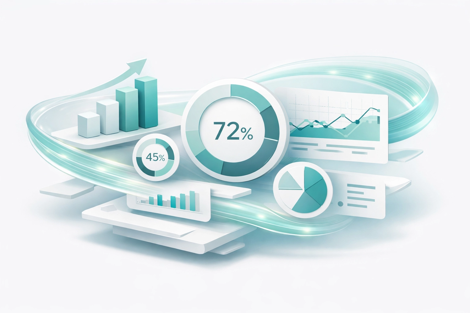 Marketing performance dashboard showing real-time ROI metrics and cash flow data