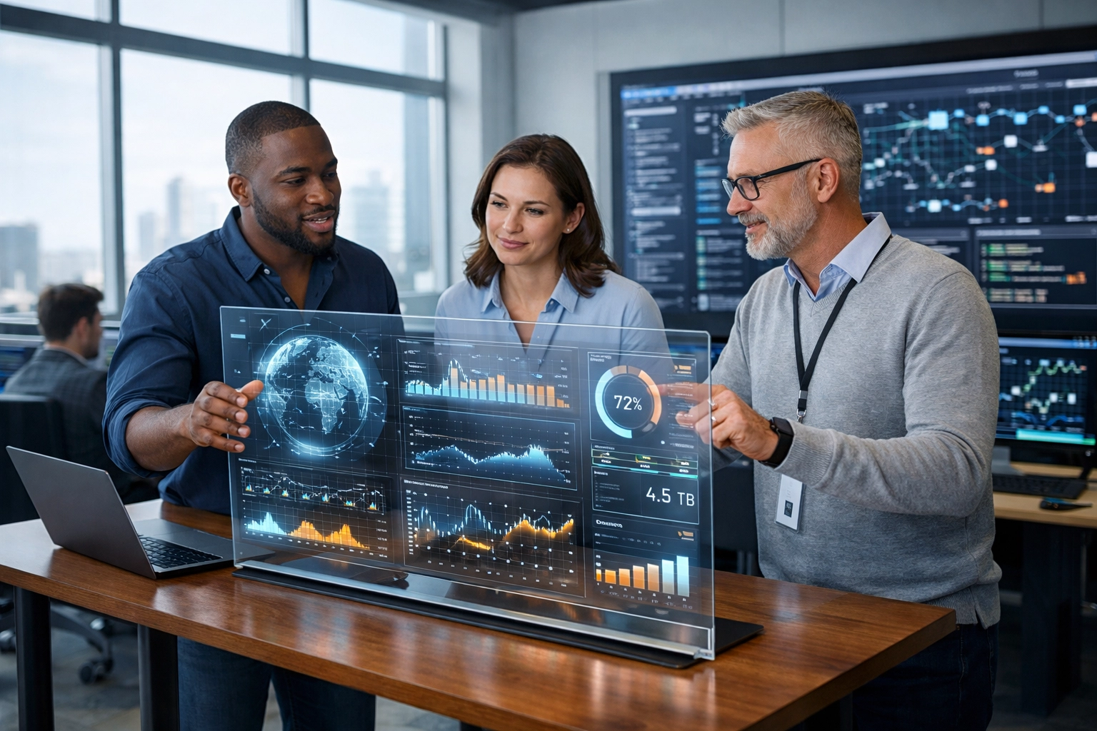 IT professionals using ServiceNow ITOM event management data to reduce operational costs in a modern center.