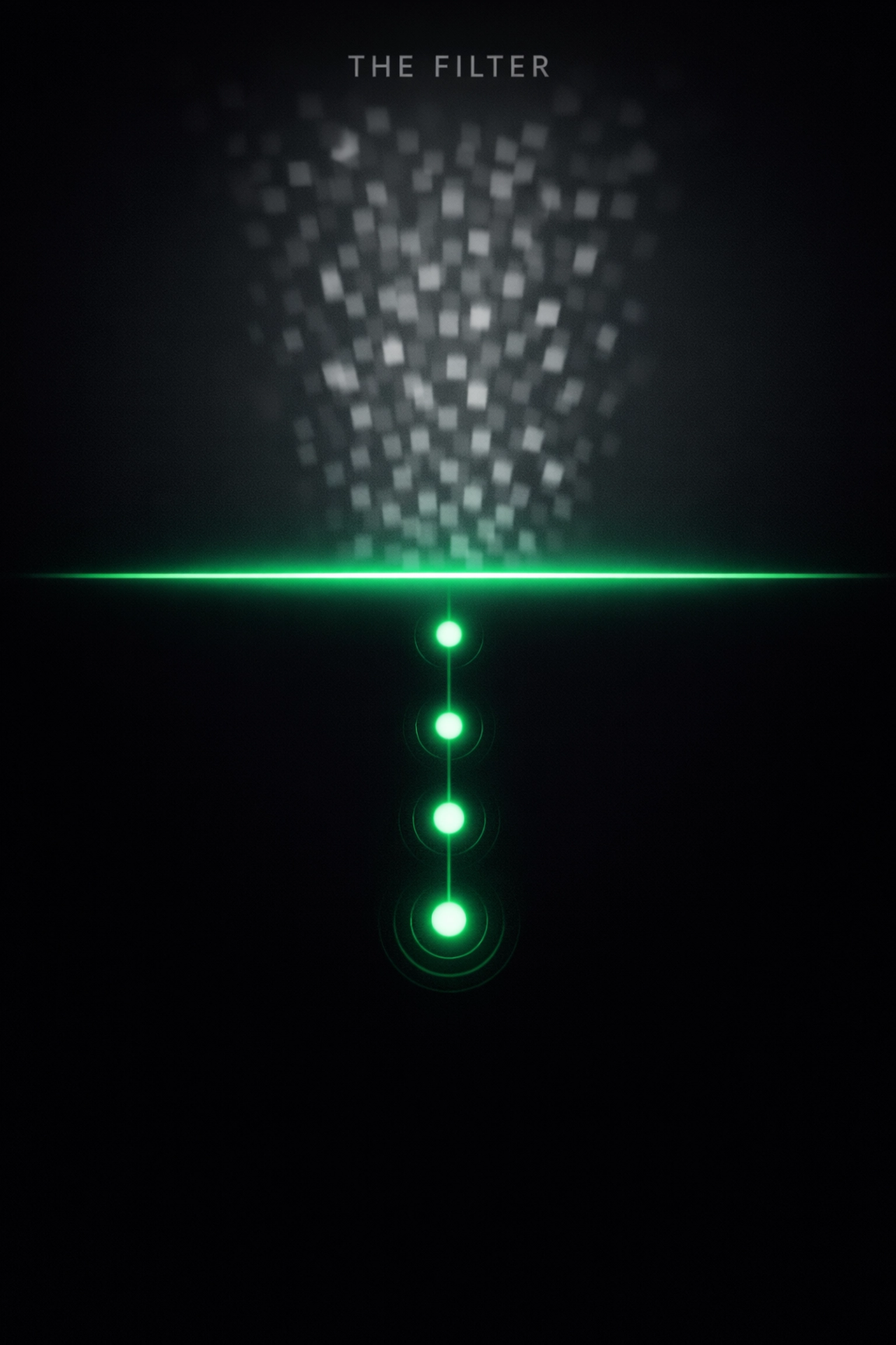 AI data filtering process separating winning betting signals from market noise.